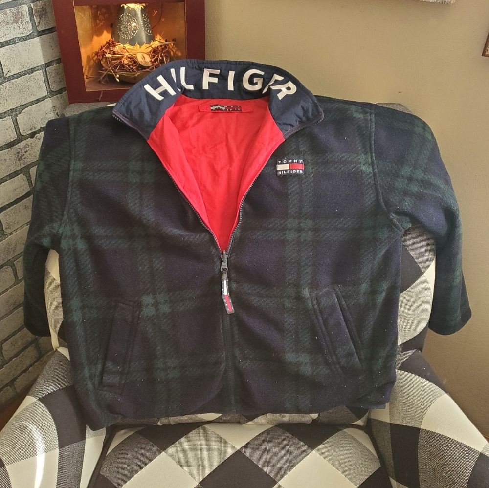 Vintage 90s Tommy Hilfiger Reversible Jacket Coat